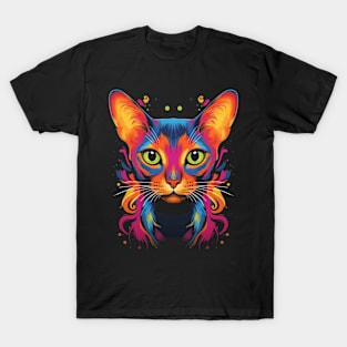 Abyssinian Cat Pop Art T-Shirt